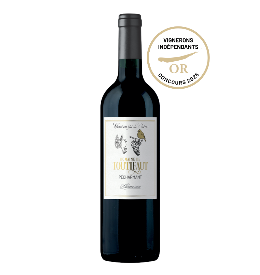 Pécharmant 2021 - Fût de chêne - Vin médaillé d'argent - Paris 2024